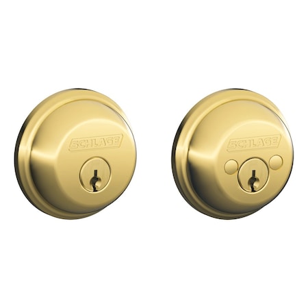 Schlage Residential Grade 1 Double Cylinder Deadbolt Lock, Conventional Cylinder, 5 Pins, Keyed Different, Dual Option L B62 605 KD